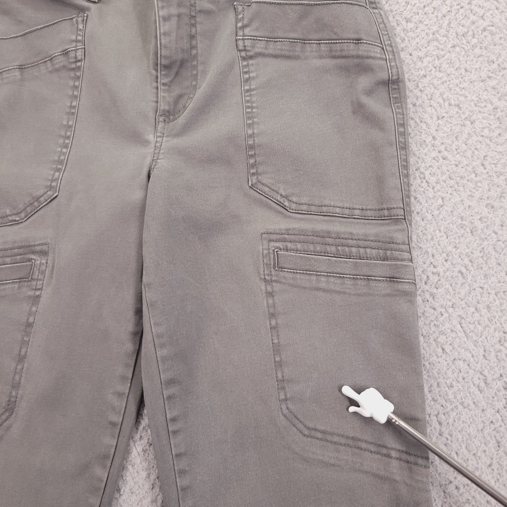 DEMOCRACY Pants Size 4 Gray Mid Rise Roll Cuff Cargo Utility "Ab" Tech - Picture 4 of 16